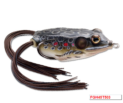 Эластичная лягушка LiveTarget Frog (пустотелая) 7 гр, brown/black